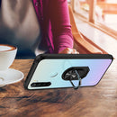 For Xiaomi Redmi Note 8 Shockproof Transparent TPU + Acrylic Protective Case with Ring Holder(Black and Silver)