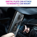 For Xiaomi Redmi Note 9 Pro Shockproof Transparent TPU + Acrylic Protective Case with Ring Holder(Black and Silver)
