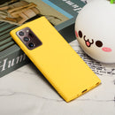 For Samsung Galaxy Note20 Ultra Pure Color Liquid Silicone Shockproof Full Coverage Case(Yellow)