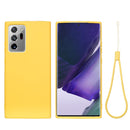 For Samsung Galaxy Note20 Ultra Pure Color Liquid Silicone Shockproof Full Coverage Case(Yellow)