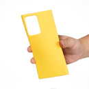 For Samsung Galaxy Note20 Ultra Pure Color Liquid Silicone Shockproof Full Coverage Case(Yellow)
