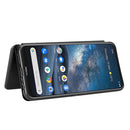 For Nokia 8.3 5G Carbon Fiber Texture Horizontal Flip TPU + PC + PU Leather Case with Card Slot(Black)