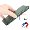 For Nokia 8.3 5G Carbon Fiber Texture Horizontal Flip TPU + PC + PU Leather Case with Card Slot(Green)