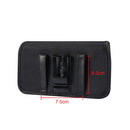 Durable Oxford Cloth Horizontal Plate Hanging Waist Phone Waist Pack Leather Case with Card Slot, Suitable for 6.9-7.2 inch Smartphones(Black)