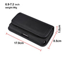 Durable Oxford Cloth Horizontal Plate Hanging Waist Phone Waist Pack Leather Case with Card Slot, Suitable for 6.9-7.2 inch Smartphones(Black)