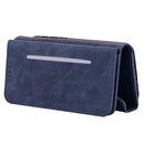 For Xiaomi Redmi Note 8 Skin Feel Zipper Horizontal Flip Leather Case with Holder & Card Slots & Photo Frame & Lanyard & Long Rope(Blue)