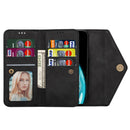 For Xiaomi Redmi Note 8 Skin Feel Zipper Horizontal Flip Leather Case with Holder & Card Slots & Photo Frame & Lanyard & Long Rope(Black)
