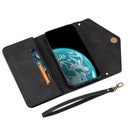 For Xiaomi Redmi Note 8 Skin Feel Zipper Horizontal Flip Leather Case with Holder & Card Slots & Photo Frame & Lanyard & Long Rope(Black)