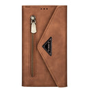 For Xiaomi Redmi Note 8 Skin Feel Zipper Horizontal Flip Leather Case with Holder & Card Slots & Photo Frame & Lanyard & Long Rope(Brown)