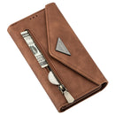 For Xiaomi Redmi Note 8 Skin Feel Zipper Horizontal Flip Leather Case with Holder & Card Slots & Photo Frame & Lanyard & Long Rope(Brown)