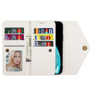 For Xiaomi Redmi Note 8 Skin Feel Zipper Horizontal Flip Leather Case with Holder & Card Slots & Photo Frame & Lanyard & Long Rope(White)
