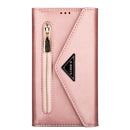 For Xiaomi Redmi Note 8 Skin Feel Zipper Horizontal Flip Leather Case with Holder & Card Slots & Photo Frame & Lanyard & Long Rope(Rose Gold)