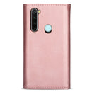 For Xiaomi Redmi Note 8 Skin Feel Zipper Horizontal Flip Leather Case with Holder & Card Slots & Photo Frame & Lanyard & Long Rope(Rose Gold)