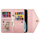 For Xiaomi Redmi Note 8 Skin Feel Zipper Horizontal Flip Leather Case with Holder & Card Slots & Photo Frame & Lanyard & Long Rope(Rose Gold)