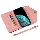 For Xiaomi Redmi Note 8 Skin Feel Zipper Horizontal Flip Leather Case with Holder & Card Slots & Photo Frame & Lanyard & Long Rope(Rose Gold)