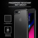 For iPhone SE 2022 / SE 2020 / 8 / 7 iPAKY Pioneer Series Carbon Fiber Texture Shockproof TPU + PC Case(Black)