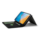 For Huawei P40 Strong Magnetism Liquid Feel Horizontal Flip Leather Case with Holder & Card Slots & Wallet(Black)