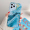 For iPhone 12 / 12 Pro Marble Pattern Soft TPU Protective Case(Gilding Shell)