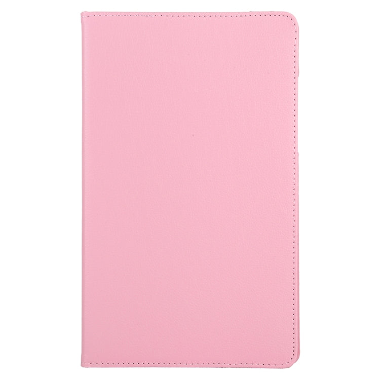 For Samsung Galaxy Tab A7 T500 Litchi Texture Horizontal Flip 360 Degrees Rotation Leather Case with Holder(Pink)