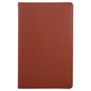 For Samsung Galaxy Tab A7 T500 Litchi Texture Horizontal Flip 360 Degrees Rotation Leather Case with Holder(Brown)