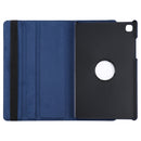 For Samsung Galaxy Tab A7 T500 Litchi Texture Horizontal Flip 360 Degrees Rotation Leather Case with Holder(Blue)