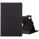 For Samsung Galaxy Tab A7 T500 Litchi Texture Horizontal Flip 360 Degrees Rotation Leather Case with Holder(Black)