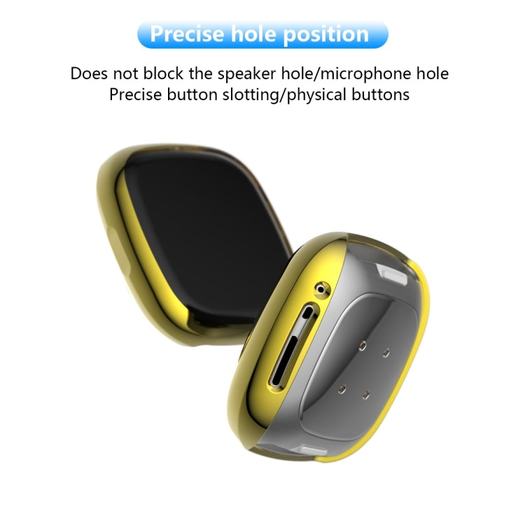 For Fitbit Versa 3 / Versa Sense Plating Full Package TPU Protective Case(Golden)