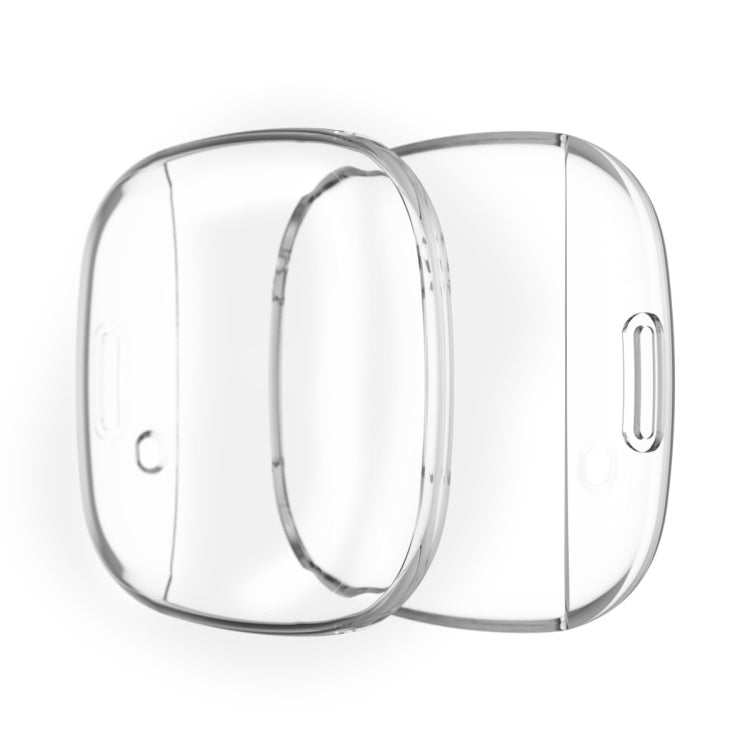 For Fitbit Versa 3 / Versa Sense Plating Full Package TPU Protective Case(Transparent)