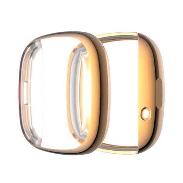 For Fitbit Versa 3 / Versa Sense Plating Full Package TPU Protective Case(Rose Gold)