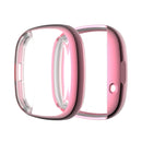 For Fitbit Versa 3 / Versa Sense Plating Full Package TPU Protective Case(Pink)