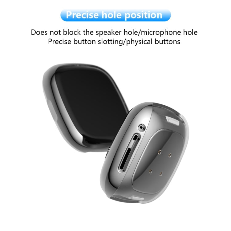 For Fitbit Versa 3 / Versa Sense Plating Full Package TPU Protective Case(Silver)