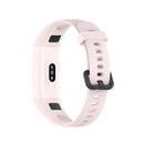 For Huawei Honor Band 5i / Band 4 Metal Buckle Silicone Watch Band, Size: Free Size(Cherry Blossom Powder)