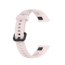 For Huawei Honor Band 5i / Band 4 Metal Buckle Silicone Watch Band, Size: Free Size(Cherry Blossom Powder)