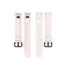 For Huawei Honor Band 5i / Band 4 Metal Buckle Silicone Watch Band, Size: Free Size(Cherry Blossom Powder)