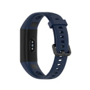 For Huawei Honor Band 5i / Band 4 Metal Buckle Silicone Watch Band, Size: Free Size(Midnight Blue)