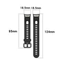 For Huawei Honor Band 5i / Band 4 Metal Buckle Silicone Watch Band, Size: Free Size(Midnight Blue)