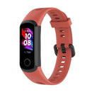 For Huawei Honor Band 5i / Band 4 Metal Buckle Silicone Watch Band, Size: Free Size(Orange)