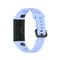 For Huawei Honor Band 5i / Band 4 Metal Buckle Silicone Watch Band, Size: Free Size(Chrysanthemum Blue)