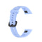 For Huawei Honor Band 5i / Band 4 Metal Buckle Silicone Watch Band, Size: Free Size(Chrysanthemum Blue)
