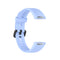 For Huawei Honor Band 5i / Band 4 Metal Buckle Silicone Watch Band, Size: Free Size(Chrysanthemum Blue)