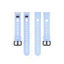 For Huawei Honor Band 5i / Band 4 Metal Buckle Silicone Watch Band, Size: Free Size(Chrysanthemum Blue)