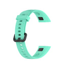 For Huawei Honor Band 5i / Band 4 Metal Buckle Silicone Watch Band, Size: Free Size(Lake Blue)