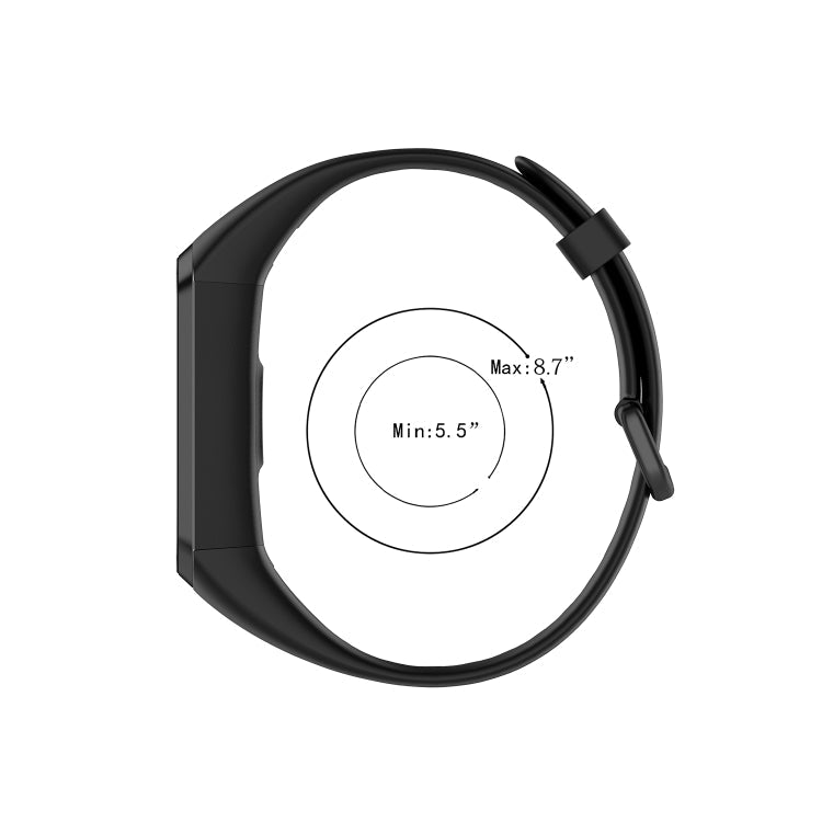 For Huawei Honor Band 5i / Band 4 Metal Buckle Silicone Watch Band, Size: Free Size(Black)