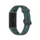 For Huawei Honor Band 5i / Band 4 Metal Buckle Silicone Watch Band, Size: Free Size(Olive Green)