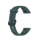 For Huawei Honor Band 5i / Band 4 Metal Buckle Silicone Watch Band, Size: Free Size(Olive Green)