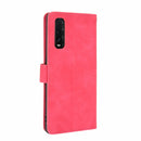 For OPPO Find X2 Solid Color Skin Feel Magnetic Buckle Horizontal Flip Calf Texture PU Leather Case with Holder & Card Slots & Wallet(Rose Red)