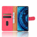 For OPPO Find X2 Solid Color Skin Feel Magnetic Buckle Horizontal Flip Calf Texture PU Leather Case with Holder & Card Slots & Wallet(Rose Red)