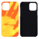 For iPhone 12 / 12 Pro Paste Skin + PC Thermal Sensor Discoloration Protective Back Cover Case(Red Yellow)