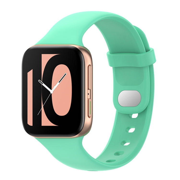 For OPPO Watch 41mm Silicone Watch Band(Stay Blue And Green)