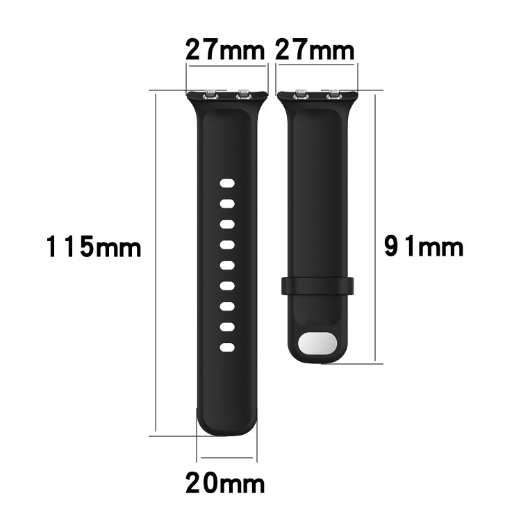 For OPPO Watch 41mm Silicone Watch Band(Stay Blue And Green)